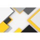 Wall murals geometric design wall in green and yellow Wall murals geometric design wall in green and yellow