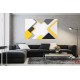Wall murals geometric design wall in green and yellow Wall murals geometric design wall in green and yellow