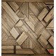 Wall murals geometric designer wall with wooden elements Wall murals geometric designer wall with wooden elements