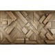 Wall murals geometric designer wall with wooden elements Wall murals geometric designer wall with wooden elements