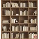 Wall murals wall modern library books in 2 colors wood