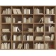 Wall murals wall modern library books in 2 colors wood