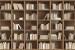 Wall murals wall modern library books in 2 colors wood