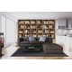Wall murals wall modern library books in 2 colors wood