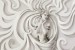 Wall murals female statue of a white wall bas-relief in 2 variants