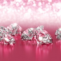 Wall murals lights and diamonds pink and turquoise