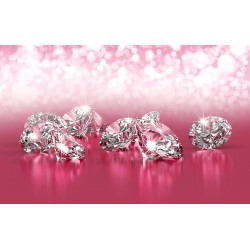 Wall murals lights and diamonds pink and turquoise