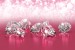 Wall murals lights and diamonds pink and turquoise