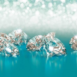 Wall murals lights and diamonds pink and turquoise