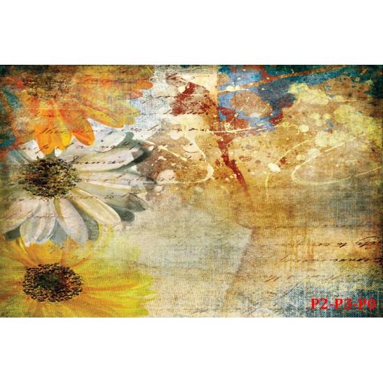 Wallpapers mural panel painted daisy Wallpapers mural panel painted daisy