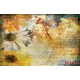 Wallpapers mural panel painted daisy Wallpapers mural panel painted daisy