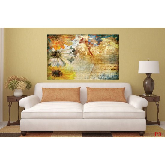 Wallpapers mural panel painted daisy Wallpapers mural panel painted daisy