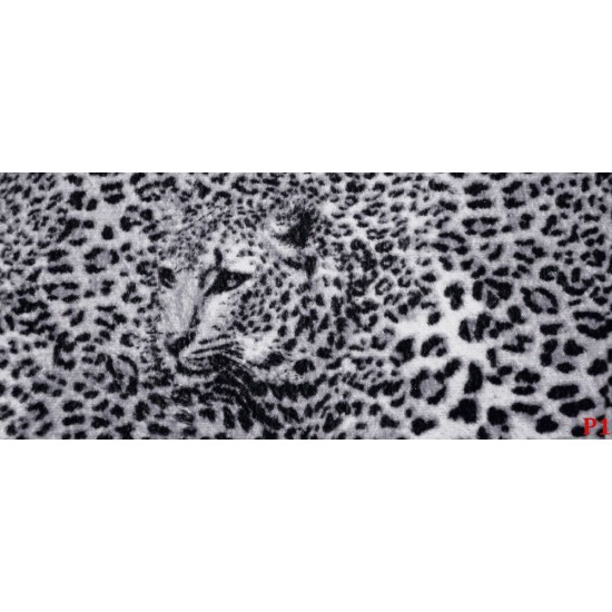 Wallpapers mural leopard texture in purple and black