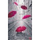 Wall murals art umbrellas in black and pink Wall murals art umbrellas in black and pink