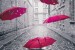 Wall murals art umbrellas in black and pink