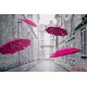 Wall murals art umbrellas in black and pink Wall murals art umbrellas in black and pink
