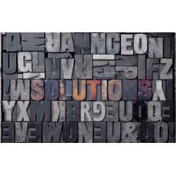 Wall murals art panel with concrete lettering in 3 colors Wall murals art panel with concrete lettering in 3 colors
