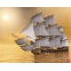 Wallpapers mural old sailing ship in yellow