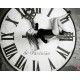 Wallpapers mural black-white round clock with a girl Wallpapers mural black-white round clock with a girl