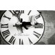 Wallpapers mural black-white round clock with a girl Wallpapers mural black-white round clock with a girl