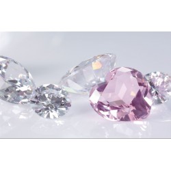Wallpapers mural pink-white crystal diamonds