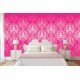 Wall mural classical ornaments in magenta Wall mural classical ornaments in magenta