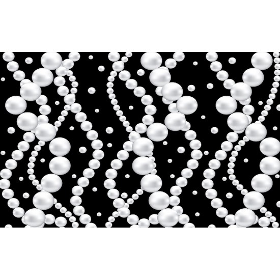 Wall murals black-white pearls