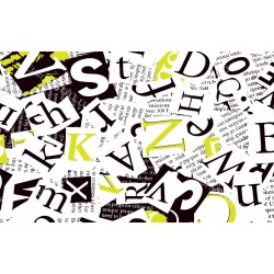 Wall murals art collage from lettering in 2 colors Wall murals art collage from lettering in 2 colors