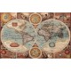 Wallpapers mural old world map in blue hue