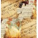 Wall murals vintage model with musical notes composition Wall murals vintage model with musical notes composition