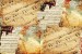 Wall murals vintage model with musical notes composition