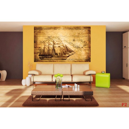 Wallpapers mural old sailing ship retro model 2 Wallpapers mural old sailing ship retro model 2
