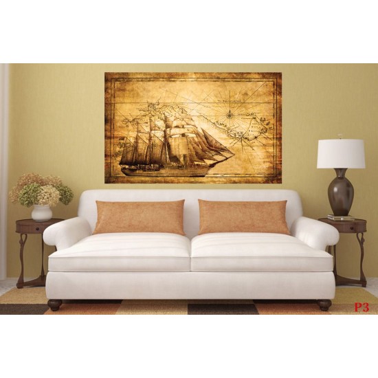 Wallpapers mural old sailing ship retro model 2 Wallpapers mural old sailing ship retro model 2
