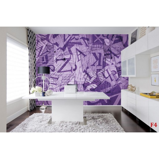 Wall mural art panel with lettering in 2 color Wall mural art panel with lettering in 2 color