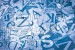 Wall mural art panel with lettering in 2 color