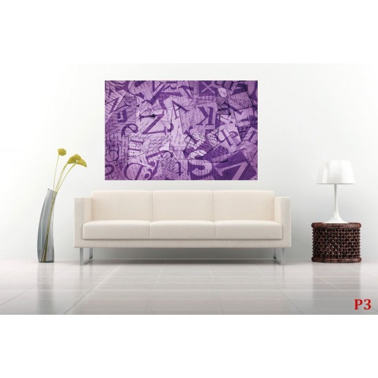 Wall mural art panel with lettering in 2 color Wall mural art panel with lettering in 2 color