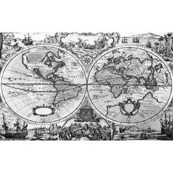 Wallpapers mural old world map in grey Wallpapers mural old world map in grey