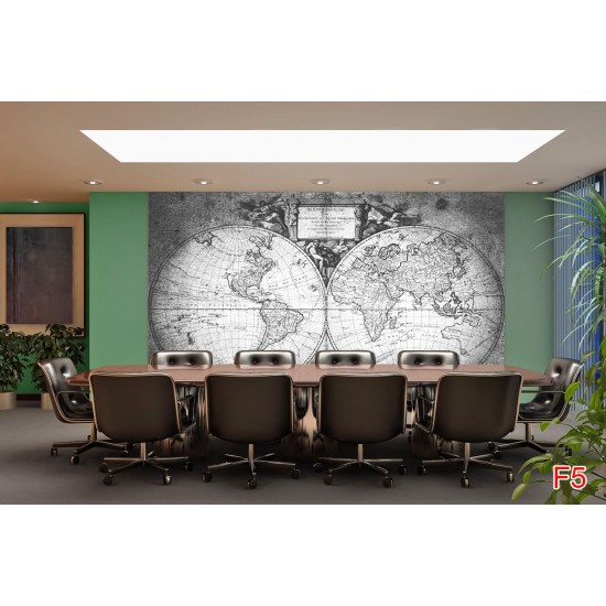 Wallpapers mural old world map in grey 2 Wallpapers mural old world map in grey 2