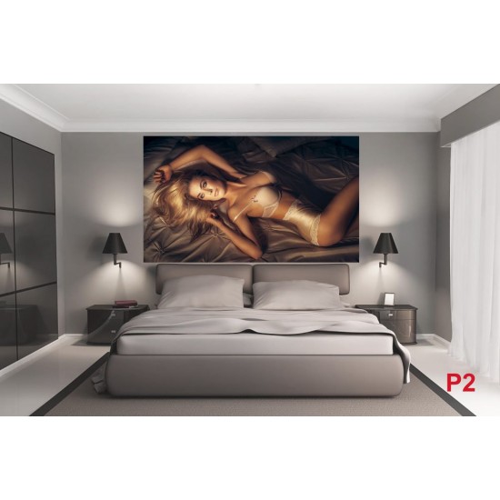 Wall mural naked woman's body in brown gamma Wall mural naked woman's body in brown gamma