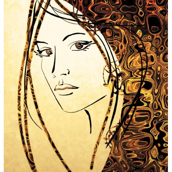 Wallpapers mural art face painting in 2 colors Wallpapers mural art face painting in 2 colors