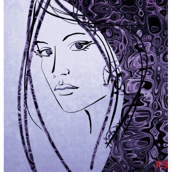 Wallpapers mural art face painting in 2 colors Wallpapers mural art face painting in 2 colors