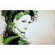 Wallpapers mural art face of a woman with feathers in 3 options