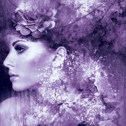 Wallpapers mural original art image of a woman in 3 colors