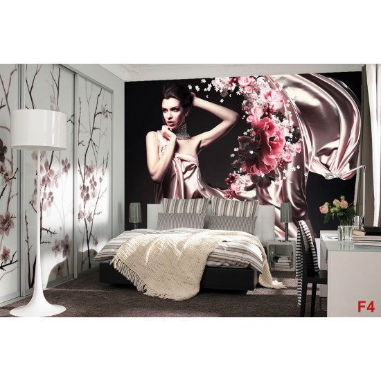 Wallpapers Art model woman abstract background in 2 colors