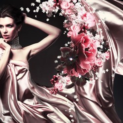 Wallpapers Art model woman abstract background in 2 colors