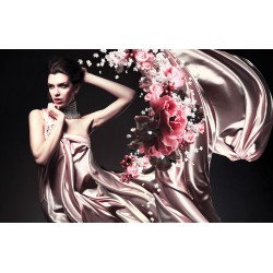 Wallpapers Art model woman abstract background in 2 colors