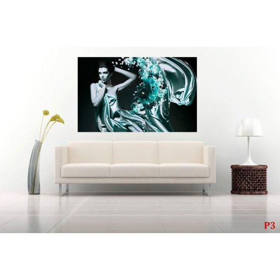 Wallpapers Art model woman abstract background in 2 colors