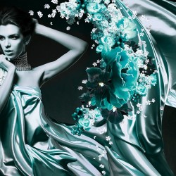 Wallpapers Art model woman abstract background in 2 colors