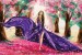 Wallpapers painted figure of a woman in a purple dress