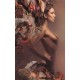 Wall mural art girl model in bronze